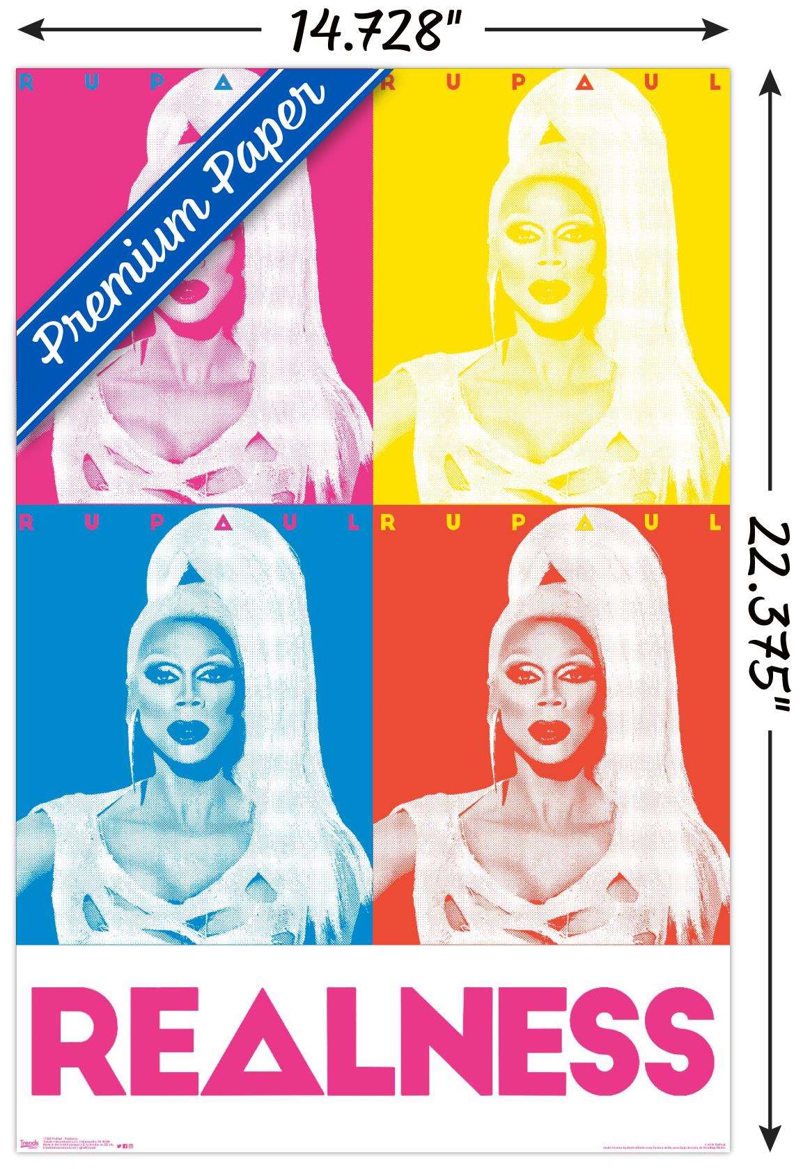 RuPaul - Realness Wall Poster, 14.725" x 22.375"