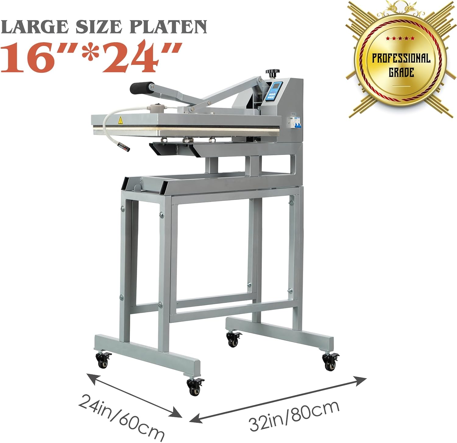 16x24 Inch Heat Press, 110V 2000W High Pressure Clamshell Heat Press Machine for T-Shirt, Professional Digital Control Heat Transfer Machine for Sublimation, Fast Heating and Infrared Positioning