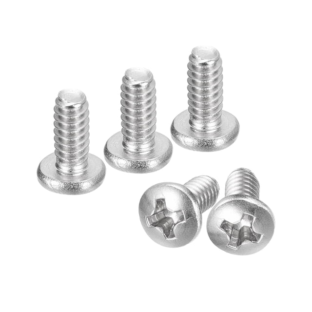Vis de Machine à Tête de Casserole 6-32x5/16 Pouces, Vis en Acier Inoxydable 304, Lot de 10