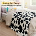 thumbnail image 3 of Gentlesoft Cow Print Blanket for Christmas, Cute Cow Bedding Sherpa Fleece Thick Warm Throw Blanket Cozy Gifts for Women, Men, Kids, Teen Girls & Boys, Grandkids, Black and White, 50"x60", 3 of 8