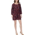 thumbnail image 1 of William Rast Vestido de muñeca floral para mujer, rojo, mediano, 1 of 1