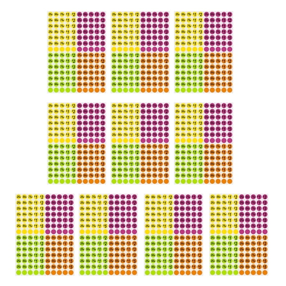 Yokua Garage Sale Labels Yard Sale Princing Stickers, Pre-Priced Pricing Labels