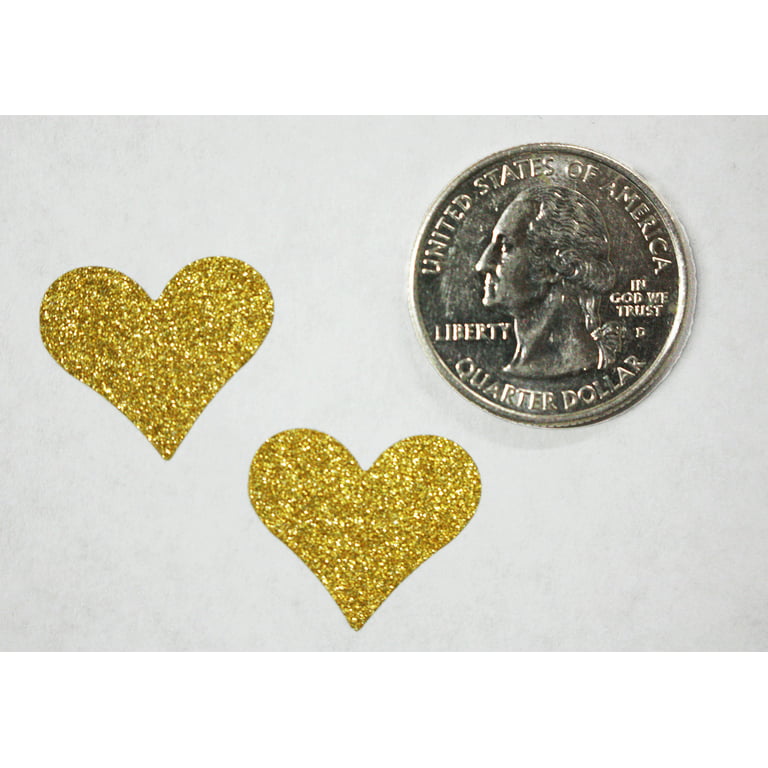 Royal Green Glitter Stickers Hearts in Gold Self Adhesive Labels for Party  Decorations, Stationary, Scrapbooking and Crafting -280 Pack 