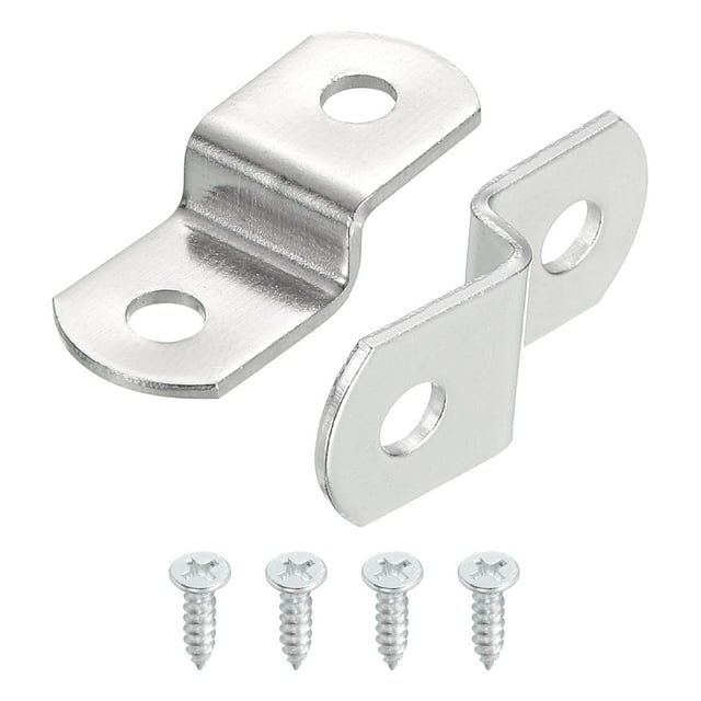 Clips de lienzo Uxcell, Clips de enmarcado de imágenes en forma de Z, Clips de montaje de pintura en lienzo con agujeros de montaje y tornillos con desplazamiento de 1/4" 30