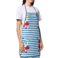 thumbnail image 4 of Easygdp Red Funny Crab on Blue Stripe Apron Waterdrop Resistant with 2 Pockets,Oil Resistant Cooking Kitchen Chef Apron for Women Men, 4 of 7
