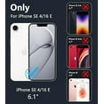 thumbnail image 2 of KOMI for iPhone 16e Case: Anti Yellowing Shockproof Case | Military Grade Protection Scratch-Resistant Cases | Rugged Slim Transparent Cell Phone Cover - Black, 2 of 5