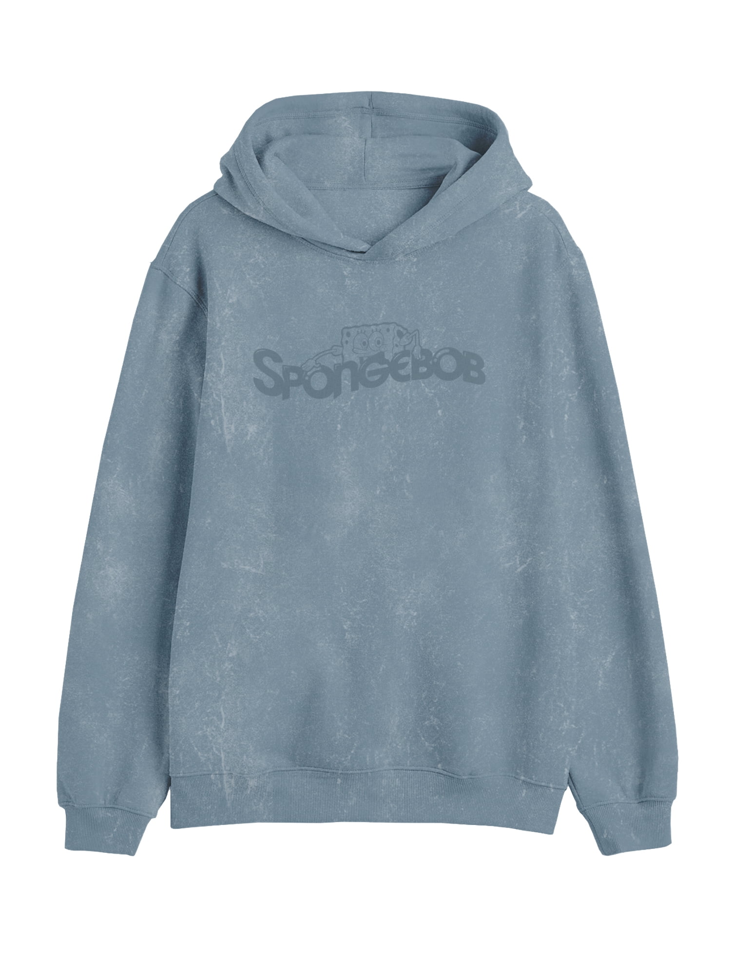 SpongeBob SquarePants, Men's & Big Men's Graphic Mineral Wash Hoodie, Sizes XS-5XL