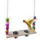 thumbnail image 4 of Juguete columpio para pájaros con soporte para taza de comida, soporte para entrenamiento, ejercicio colgante, soporte de juego, loro para , Salvador Percha de loro, 4 of 9