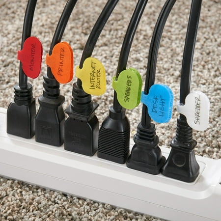 Wrap-It Storage - Cord Identification Labels (12-Pack) - Assorted Colors