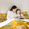 thumbnail image 4 of Feelyou Movie Popcorn Bedding Comforter Set 7pcs, Yummy Food Queen Bedding Sets, Teens Boys Girls Kids Reversible Queen Sheet Sets, Lightweight Room Decor, 4 of 7