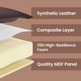thumbnail image 5 of LEDREM Folding Storage Ottoman Bench, 30-Inch Synthetic Leather Seat with 660 lb Load Capacity, Thick Foam Padding, Multi-Use Footrest Chest, Brown, 5 of 6
