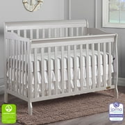 Dream On Me Ashton 5-in-1 Convertible Crib, White, Greenguard Gold and JPMA Certified