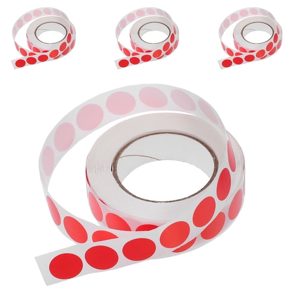 PAMINGONO 4000 Pcs Autocollants Ronds Rouges à Forte Adhérence pour Bureau et Maison