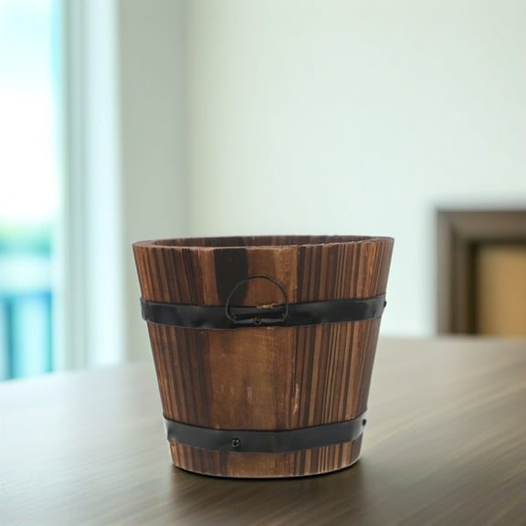 Masteelf Raindrops Small Planter Pot Barrel Garden Tree Flower Pot for Patio