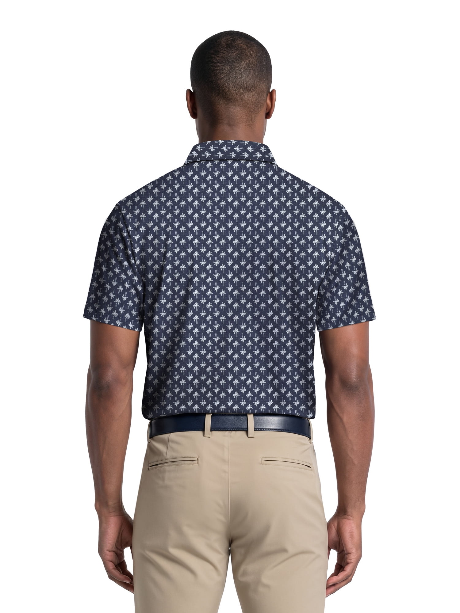 Ben Hogan Performance Men’s & Big Men's Heathered Palm Short Sleeve Golf Polo Shirt, Sizes S-4XLT