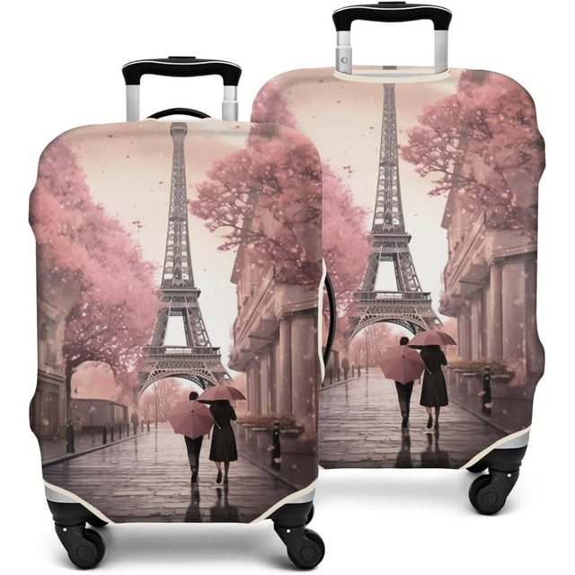 Travel Luggage Cover Suitcase Protector Fits 18-32 Inch Luggage Wheel Covers Patterned Travel Related Items Flower Luggage Protector Elastic Luggage Anti-scratch Suitcase Cover S