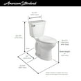 thumbnail image 5 of American Standard Cadet® PRO Two-Piece 1.6 gpf/6.0 Lpf Standard Height Round Front 10-Inch Rough Toilet Less Seat, 5 of 7