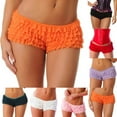 thumbnail image 3 of Lovskoo Women's Y2K Lace Ruffled Layered Shorts Tiered Bloomers Pumpkin Party Festival Boy Shorts Pettipants Pink, 3 of 3
