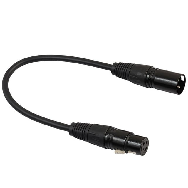 Cable XLR a XLR Micrófono Perfecl 1 Pie Negro 0.3m