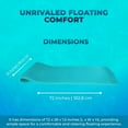 thumbnail image 4 of VOS Wavy Swimming Pool Lounger-Premium Ultra Buoyant Foam Mat for Adults - Pool Floats Accessory for Relaxing in Pools, Lakes, Beaches and Water Parks - UV & Chlorine Resistant (Seafoam Blue), 4 of 8