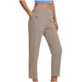 thumbnail image 6 of Inglocry Women's Golf Pants with 2 Pockets 7/8 High Waisted Stretch Ankle Pants for Women Business Casual Travel Athletic Work Beige S, 6 of 6