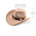 thumbnail image 3 of Qwertyu Cowboy Hat for Men Women Classic Cowgirl Hat Wide Brim Western Women Mens Cowboy Hats Cowgirl Hats Gifts Black, 3 of 6