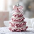 thumbnail image 1 of DIY Crochet Christmas Tree Kit,Handmade Crochet Christmas Tree,Tree Bow Pearl Embellishment,Beginner Christmas Crochet Kit,Christmas Craft Kit with Yarn Hook Beads Instruction, 1 of 9
