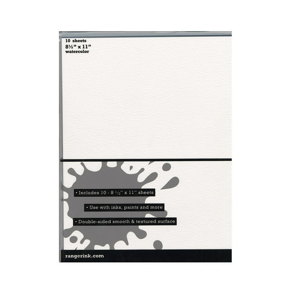 Watercolor Paper 8 1/2 in. x 11 in., white, pack of 10 sheets (pack of 3)