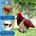 thumbnail image 2 of Gift Essentials Bird Feeder Bird Seed Suet Feeder Red Cardinal, 1 Suet Cake Capacity, 2 of 7