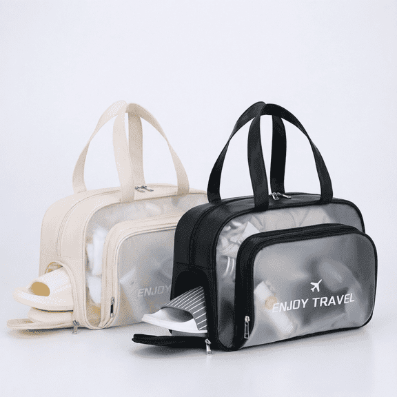 ZROVA 2-Pack Dry Wet Separated Gym Bag with Shoe Compartment - Large Waterproof Swim Beach Duffel for Women & Men, Travel Sports Toiletry Organizer