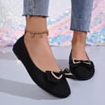 thumbnail image 5 of BRGZLK Women's Flat Shoes Solid Color Versatile Round Toe Bowknot Suede Casual Comfortable Slip On Shoes Lightweight Breathable Walking Flats for Daily Wear Black 5.5, 5 of 9