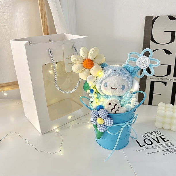 Muñeco de peluche con forma de flor eterna en maceta, de dibujos animados, con flores para profesores, regalo del Festival Qixi, regalo del Día del Profesor