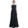 thumbnail image 2 of vastwit Womens Lace Chiffon Wedding Bridesmaid Maxi Dress Sleeveless Evening Party Formal Dress Black 2, 2 of 7