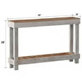 thumbnail image 3 of Easy4Home 46" Rustic Wood Console Table Hand-Made, White, 3 of 7