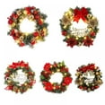 thumbnail image 6 of Christmas Wreath,12/16 Inch Artificial Christmas Hanging Wreath Garland with Bowknot and LED Lights Flower Christmas Ornaments for Holiday Christmas Party Decorations, 6 of 6