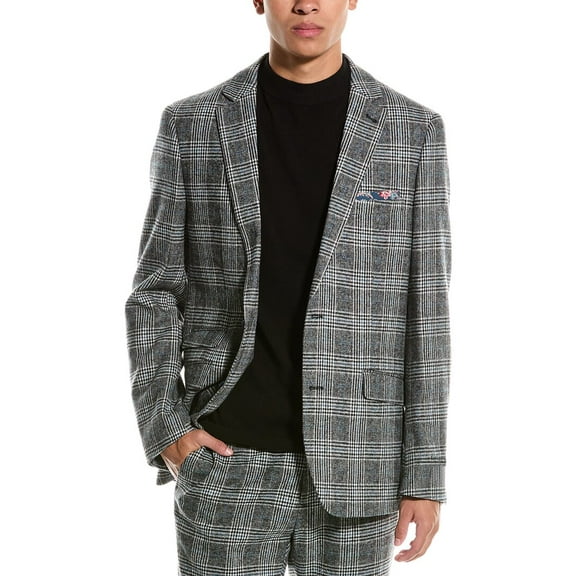 Paisley & Gray mens Dover Slim Fit Wool-Blend Jacket, 38R, Black