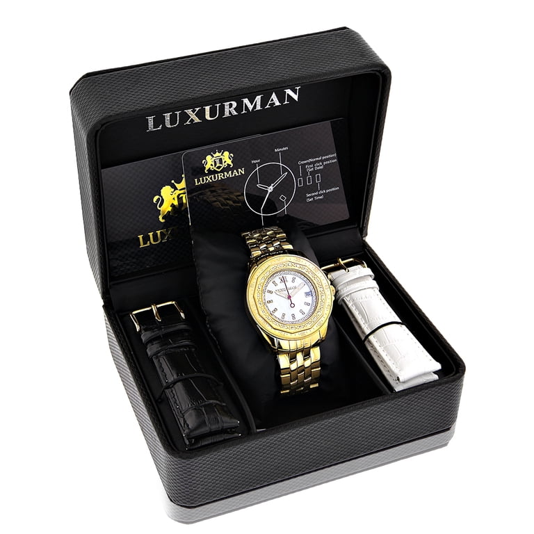 Womens Yellow Gold Diamond Watch 0.25ct - Walmart.com display picture 1