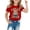 Red, variant on Shadoumai Toddler Girl Shirts 3t Floral Printed Round Neck Shirt Short Sleeve T Shirt Top Fashion Casual Back To School Shirt Clothes for Girls