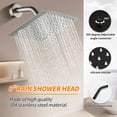 thumbnail image 4 of Brushed Nickel Tub Shower Faucet Set Complete with 8-Inch Rainfall Shower Head and Tub Spout Included Shower Valve Tub Shower Trim Kit Brushed Nickel, 4 of 7