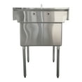 thumbnail image 6 of 24″ x 24″ Stainless Steel Prep & Utility Sink With Faucet | 304 Stainless Steel | NSF | Overall Size: 30″ x 29.5″ | Restaurant, Kitchen, Laundry, Garage, 6 of 7
