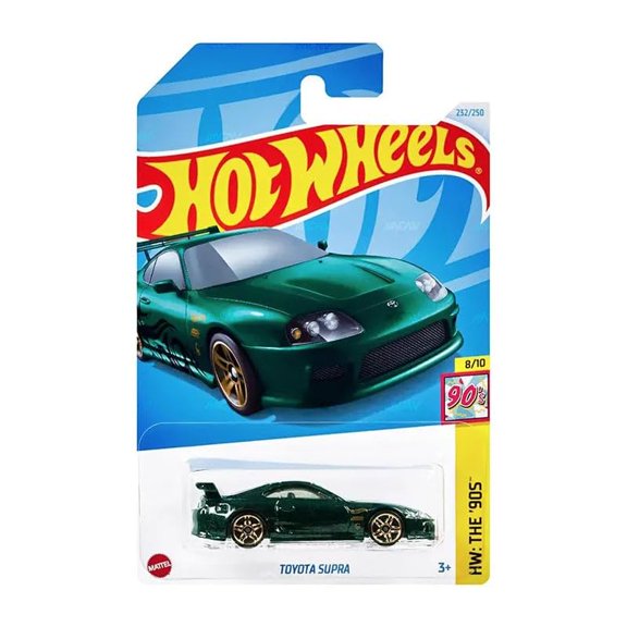 Vehículo fundido Hot Wheels Toyota Supra a escala 1:64 verde