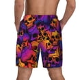 thumbnail image 4 of Haiem Skull Mens Swim Trunks with Compression Liner 2 in 1 Swimming Shorts Stretch Swimwear Quick Dry,Board Shorts-Small, 4 of 9