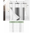 thumbnail image 7 of No Hook Shower Curtains, Gray White Ombre Long Bathtub Curtains with Snap in Liner, Greyish Gradient Minimalist Aesthetic Waterproof Washable Fabric Bathroom Shower Curtain Sets, 72" x 78", 7 of 7