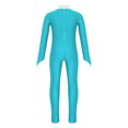 thumbnail image 3 of YEAHDOR Kids Girls Gymnastics Acrobatics Long Jumpsuit Long Sleeve Shiny Rhinestones Bodysuit Ballerina Leotard Lake Green 10, 3 of 7