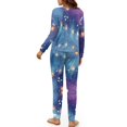 thumbnail image 3 of SCRAWLGOD Christmas Lights Pajamas Women Long Sleeve Pjs for Women 2 Piece Outfits Sets Size 2XL Drawstring Pj Set Women Breathable Women Nightwear, 3 of 7