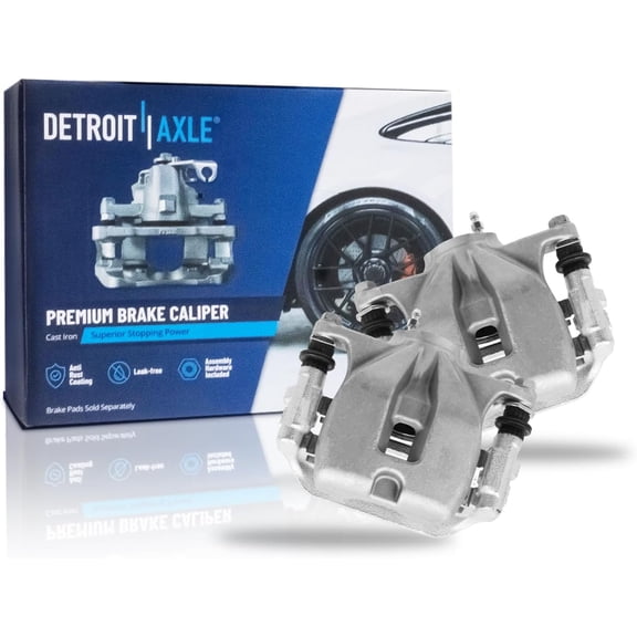 Detroit Axle - Rear Brake Calipers with Brackets Replacement for 2008 2009 2010 2011 2012 2013 Toyota Highlander - 2pc Set