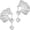 Heart Leaf, Silver Plated, variant on SNGIA 18K Gold Plated Statement Dangle Earrings for Women, Fan Leaf Design, Gold Tone