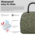 thumbnail image 3 of Insulated Lunch Bag for Women, Floral Print Oxford Fabric Lunch Box, Leakproof Thermal Cooler Tote for Work, School & Picnic, Animal Leopard Print, 3 of 5