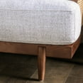 thumbnail image 4 of Furniture of America Indingham Modern Adult Fabric Cushioned Sofa, Beige and Walnut, 4 of 6