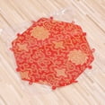 thumbnail image 4 of 2pcs Brocade Fabric Candy Container Dried Food Plate Chinese Style for Wedding Spring Festival (Random Pattern Red), 4 of 8
